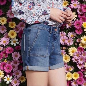 Boden The Karin Blue Denim Jean Short Sz 6